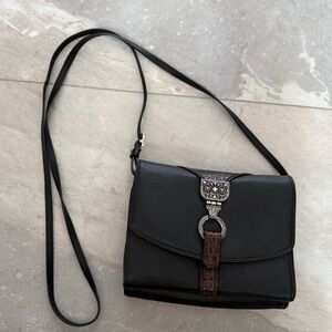 Brighton Black and Brown Crossbody Bag